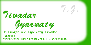 tivadar gyarmaty business card